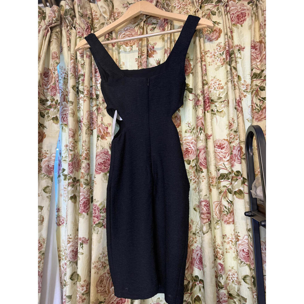 NWT! Rumer Rosa Square Neck Mini Dress - Black XS - Picture 5 of 5